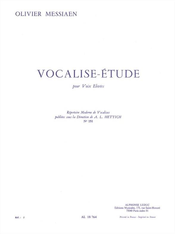 Vocalise-étude pour voix élevées    