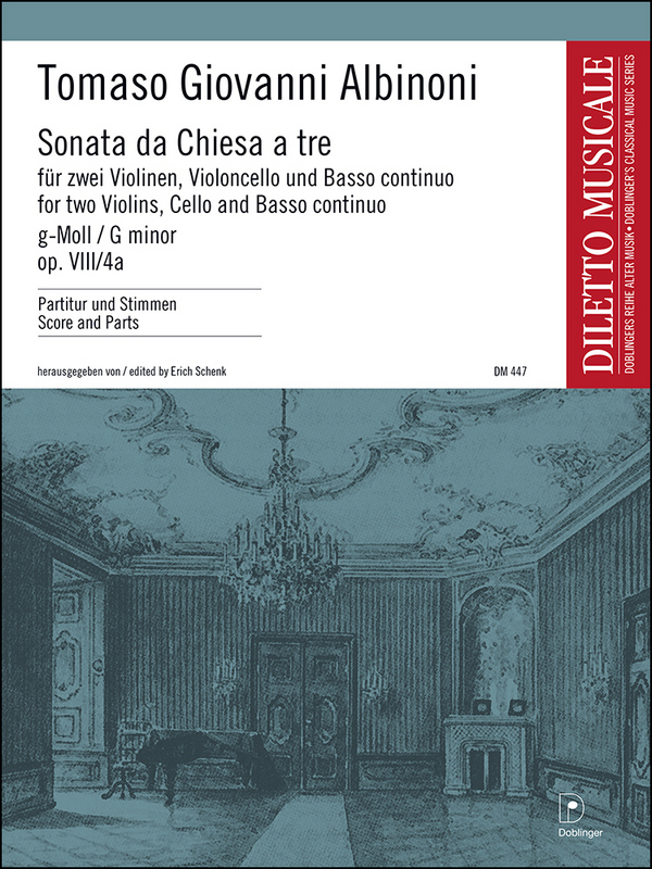 Sonata da chiesa a tre g-Moll&nbsp;&nbsp;für 2 Violinen, Violoncello und Bc&nbsp;&nbsp;Partitur und Stimmen