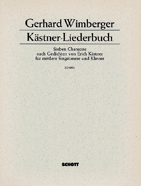Kästner-Liederbuch&nbsp;&nbsp;für mittlere Singstimme und Klavier&nbsp;&nbsp;