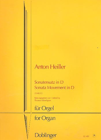 Sonatensatz in D&nbsp;&nbsp;für Orgel&nbsp;&nbsp;