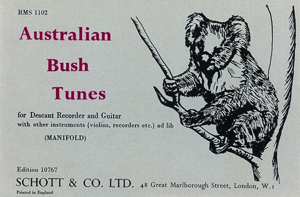 Australian bush tunes  for descant recorder and guitar with other instr. ab lib  