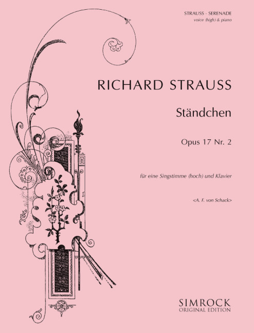 Ständchen op.17,2&nbsp;&nbsp;für Gesang und Klavier (hoch)&nbsp;&nbsp;
