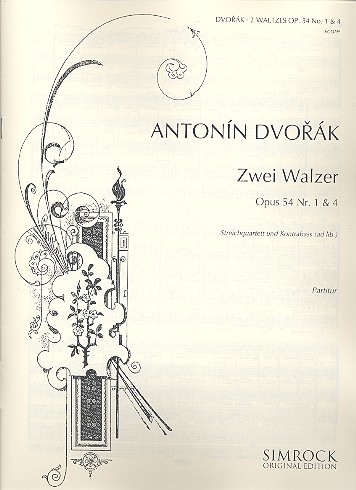 2 Walzer op.54,1 und op.54,4  für Streichquartett und Kontrabass ad lib.  Partitur und Stimmen