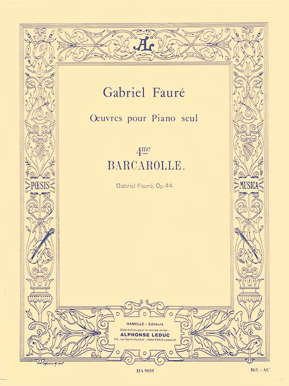 Barcarolle no.4 op.44 &nbsp;&nbsp;pour piano&nbsp;&nbsp;