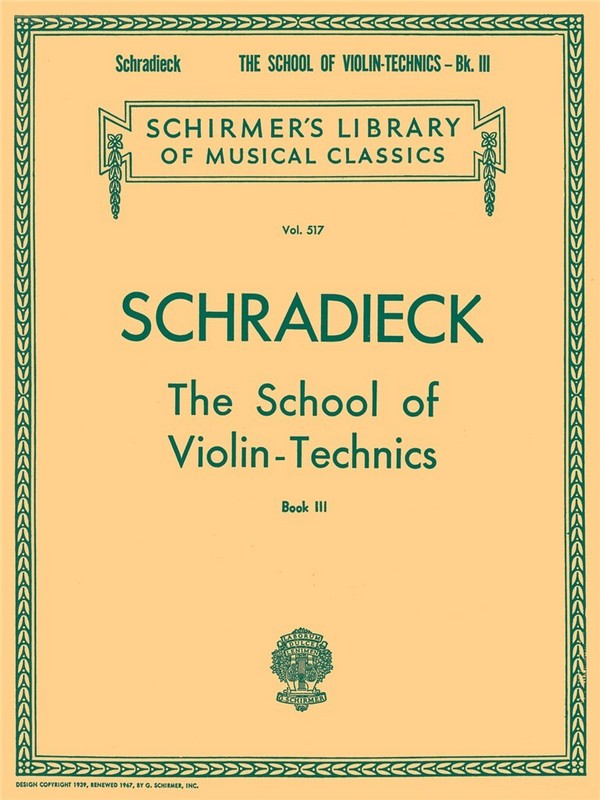 The School of Violin Technics vol.3&nbsp;&nbsp;&nbsp;&nbsp;