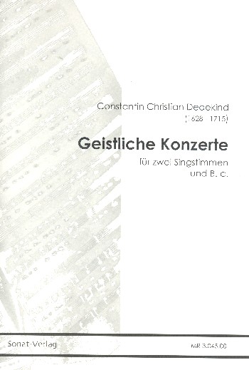 Geistliche Konzerte für  2 Singstimmen und Bc  Partitur und Stimmen