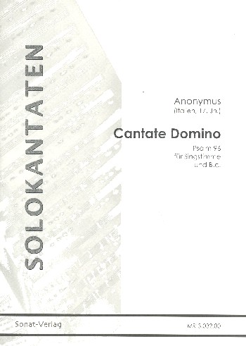 Cantate domino - canticum novum  Motette für Sopran und Generalbass  