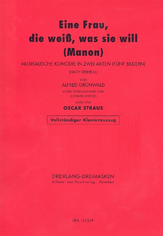 Eine Frau die weiss was sie will&nbsp;&nbsp;Klavierauszug&nbsp;&nbsp;