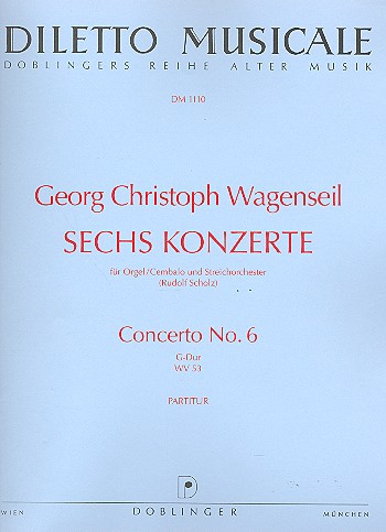 KONZERT G-DUR NR.6 WV53&nbsp;&nbsp;FUER ORGEL (CEMB) UND&nbsp;&nbsp;STREICHORCHESTER,  PARTITUR