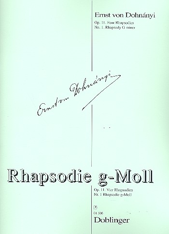 Rhapsodie g-Moll op.11,1  für Klavier  