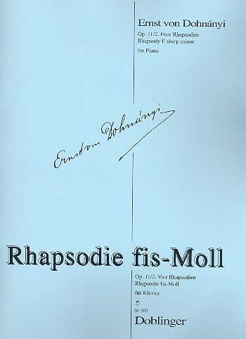 Rhapsodie fis-Moll op.11,2  für Klavier  