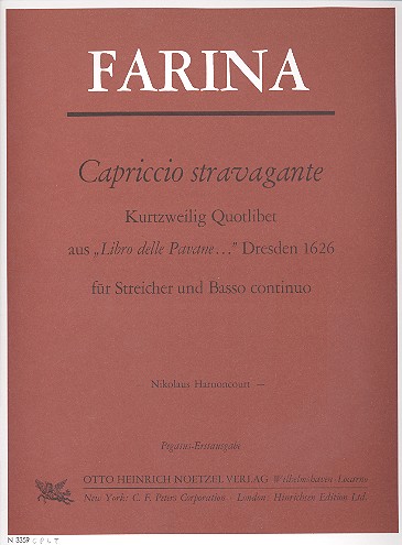 Capriccio stravagante&nbsp;&nbsp;für Streicher und Bc&nbsp;&nbsp;Partitur und Stimmen