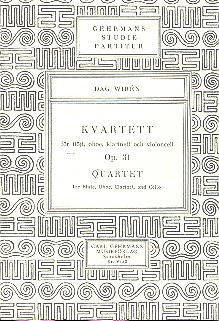 Quartett op.31 für Flöte, Oboe, Klarinette&nbsp;&nbsp;und Violoncello&nbsp;&nbsp;Stimmen