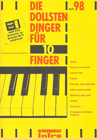 Die dollsten Dinger für 10 Finger  Band 98: für Gesang und Klavier  mit Gitarrenakkorden