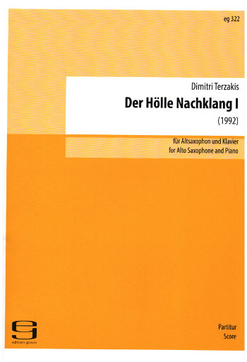 Der Hölle Nachklang 1 (1992)  für Altsaxophon und Klavier  