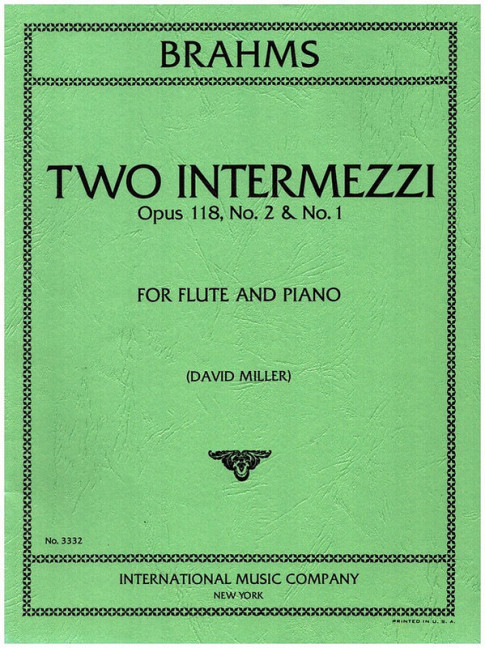 2 Intermezzi op.118 nos.1+2  for flute and piano  