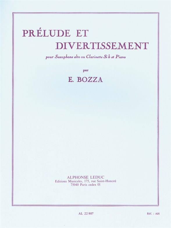Prélude et divertissement pour&nbsp;&nbsp;saxophone alto ou clarinette sib et&nbsp;&nbsp;piano