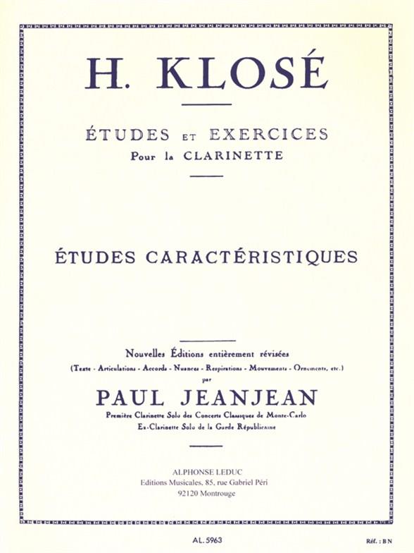 Etudes et exercises Etudes  caracteristiques (6e-7e)  pour clarinette