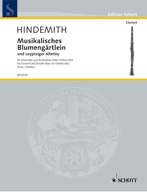 Musikalisches Blumengärtlein und Leyptziger Allerley  für Klarinette und Kontrabass (Violoncello)  Spielpartitur