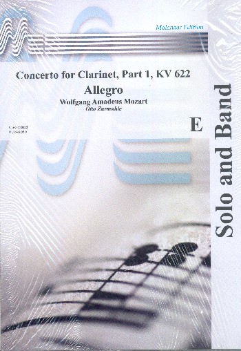 Allegro from Concerto for clarinet KV622&nbsp;&nbsp;for concert band&nbsp;&nbsp;score and parts