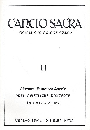 3 geistliche Konzerte  für Bass und Bc  