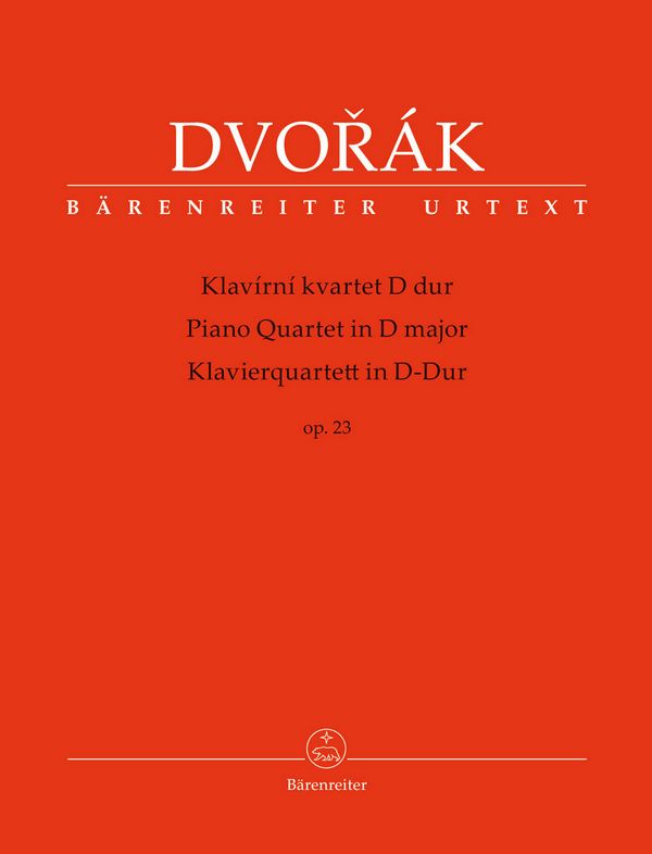 Quartett D-Dur op.23&nbsp;&nbsp;für Klavier, Violine, Viola und Violoncello&nbsp;&nbsp;Partitur und Stimmen