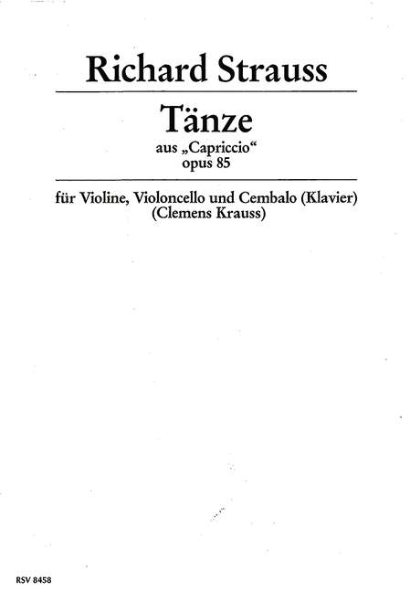 3 Tänze aus Capriccio op.85  Passepied, Gigue und Gavotte für Klaviertrio  