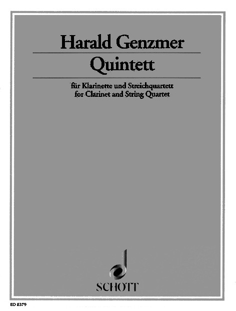 Quintett GeWV 361  für Klarinette und Streichquartett  Partitur und Stimmen