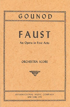 Faust  opera  study score
