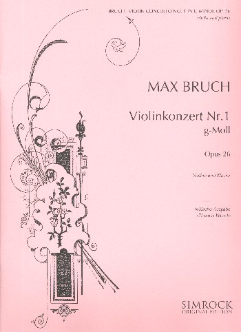Konzert g-Moll Nr.1 op.26  für Violine und Orchester  für Violine und Klavier