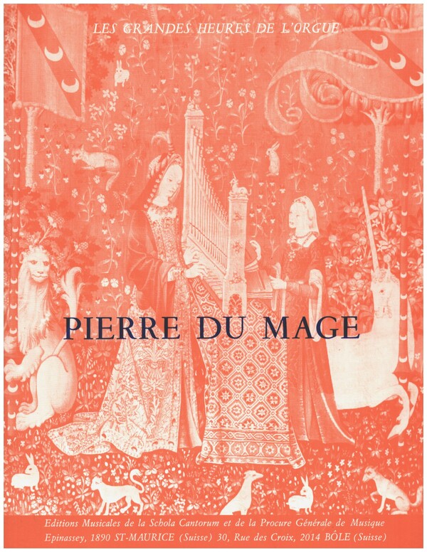 Livre d'orgue de piere du mage&nbsp;&nbsp;pour orgue&nbsp;&nbsp;