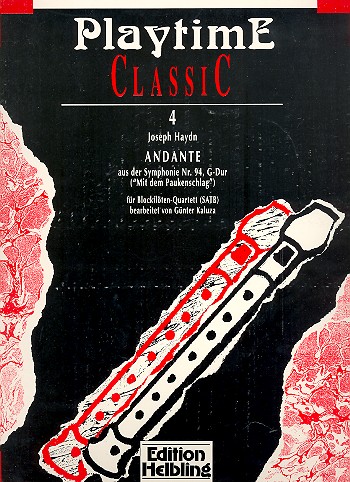 Andante aus der Sinfonie G-Dur  Nr.94 für 4 Blockflöten (SATB)  Partitur und Stimmen