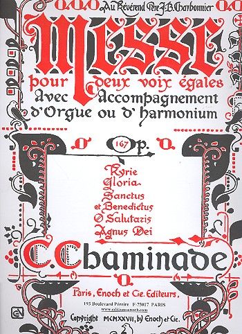 Messe op.167  pour 2 voix égales et orgue (harmonium)  partition