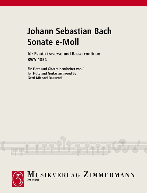 Sonate e-Moll BWV1034&nbsp;&nbsp;für Flöte und Gitarre&nbsp;&nbsp;