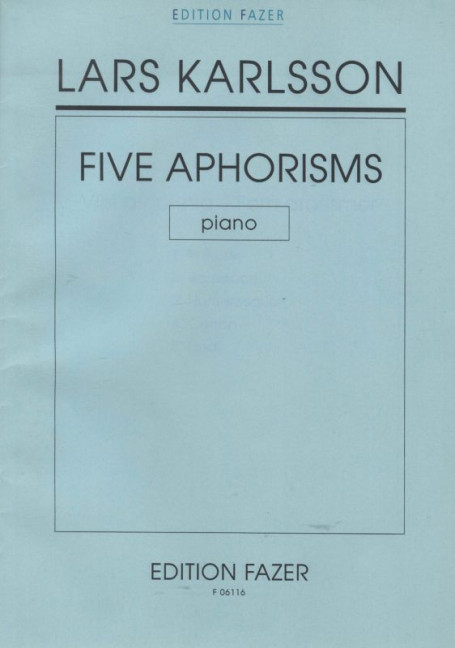 5 APHORISMS  for piano  