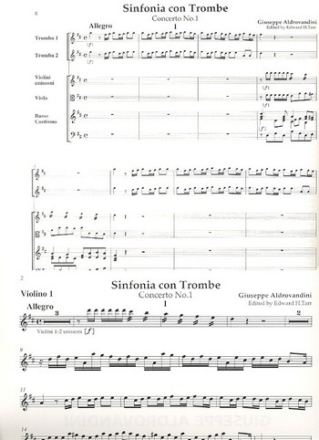 3 Concerti a 2 trombe D-Dur  für 2 Trompeten und Orchester  Partitur und Orchesterstimmen
