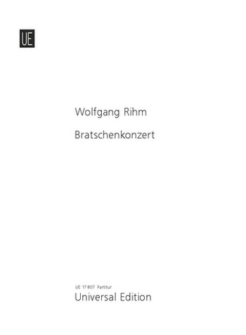 Bratschenkonzert für Viola  und Orchester,  Partitur  