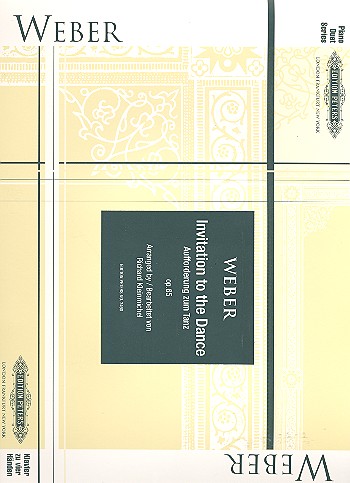 Aufforderung zum Tanz op.65  für Klavier zu 4 Händen  Spielpartitur