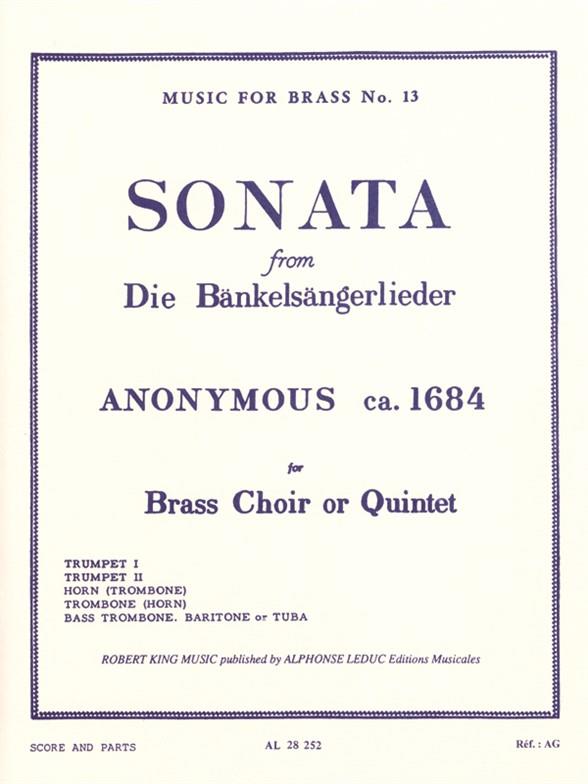 Sonata from Die Bänkelsängerlieder  for brass choir or quintet  partition et parties