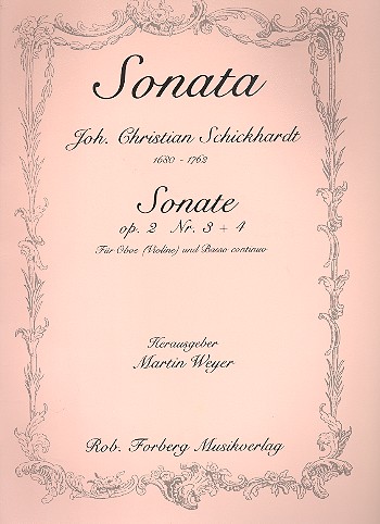 4 Sonaten op.2 Band 2  für Oboe und Bc  