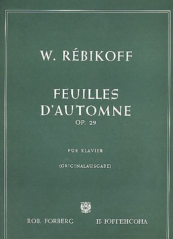 Feuillet d'automne op.29  für Klavier  