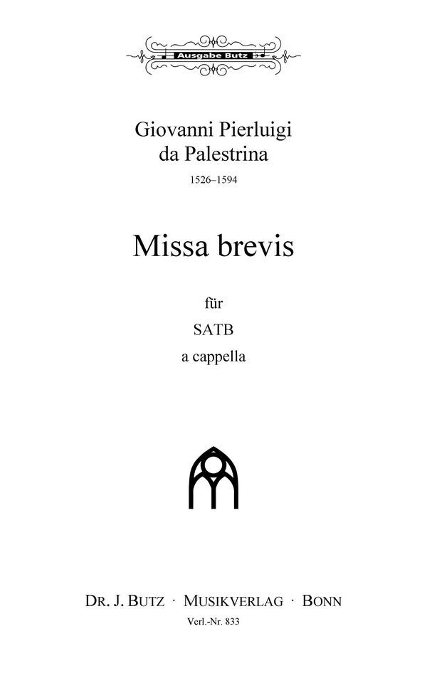 Missa brevis  für gem Chor a cappella  Partitur