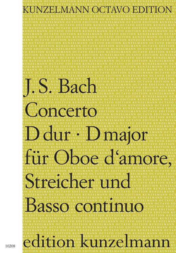 Konzert D-Dur&nbsp;&nbsp;für Oboe d'amore, Streicher und Bc&nbsp;&nbsp;Partitur