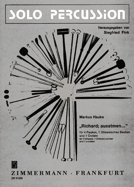 Rirchard, ausatmen für 4 Pauken,&nbsp;&nbsp;chinesisches Becken und Crotale&nbsp;&nbsp;