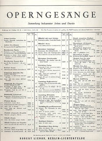 Sonst spielt' ich mit Zepter (aus 'Zar und Zimmermann')  für Gesang und Klavier  