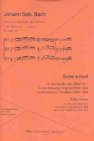 Suite a-Moll BWV995 (BWV1011)  für Gitarre (wissensch. Ausgabe)  