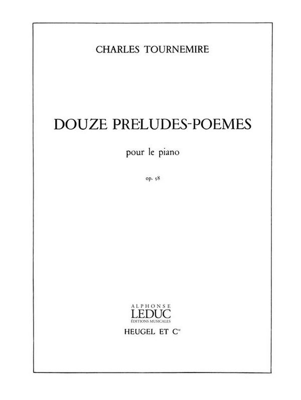 12 préludes-poèmes op.58  pour piano  