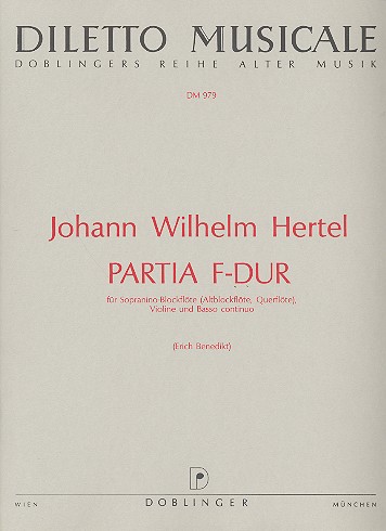 Partia F-Dur für Sopraninoblockflöte,&nbsp;&nbsp;(Altblockflöte/Violine) und bc&nbsp;&nbsp;
