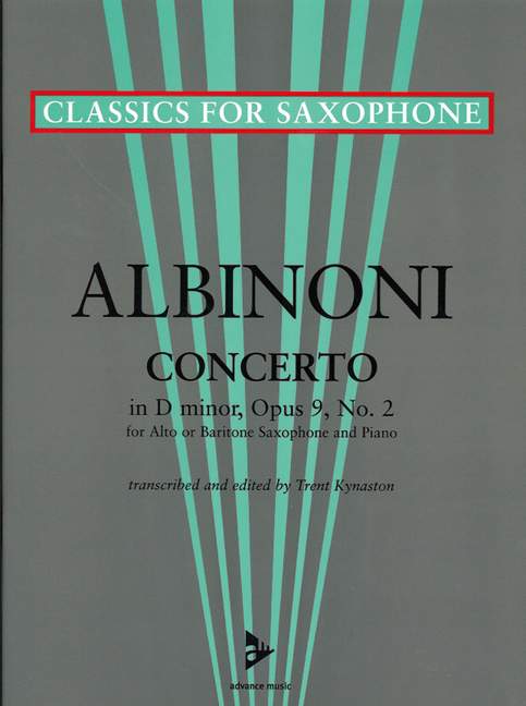 Concerto d minor op.9,2&nbsp;&nbsp;for alto (baritone) saxophone and piano&nbsp;&nbsp;