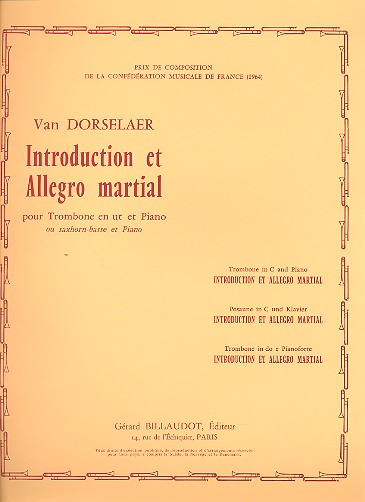 Introduction et allegro martial  op.58 pour trombone en ut  (saxhorn basse) et piano
